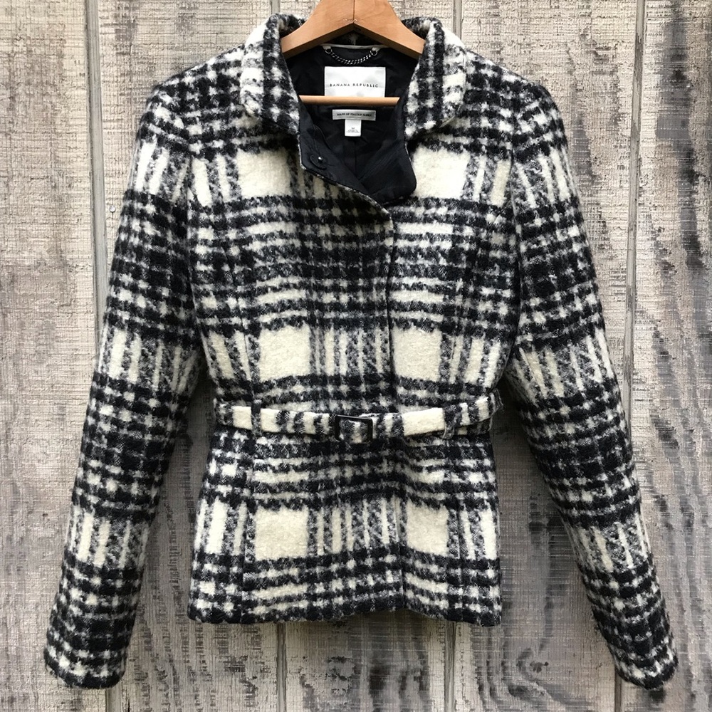 Banana Republic checkered coat